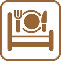 Breakfast in Bed Icon Design vector