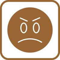 Angry Face Icon Design vector