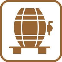 Wine Cask Icon Design vector