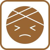 Face with Head-Bandage Icon Design vector