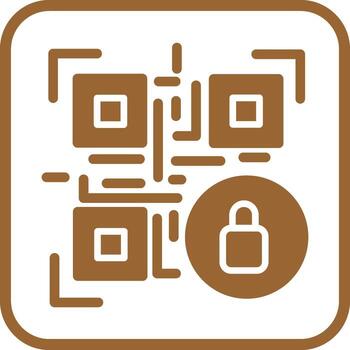 qr código cifrado icono diseño vector