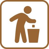 Litter in Bin Sign Icon Design vector
