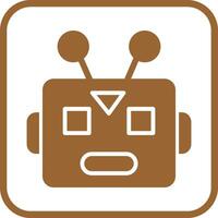 Robot Face Icon Design vector