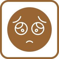 Pleading Face Icon Design vector