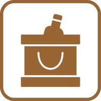 Wine Cooler Icon Design vector