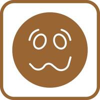 Woozy Face Icon Design vector