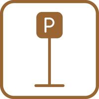P Button Icon Design vector
