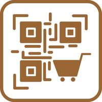 QR Code Shopping Icon Design vector