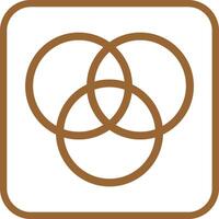 Venn Diagram Icon Design vector