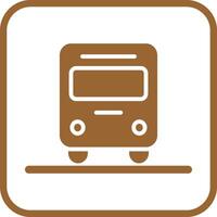 Oncoming Bus Icon Design vector