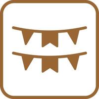 Bunting Flags Icon Design vector