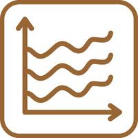 Spline Chart Icon Design vector