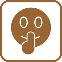 Shushing Face Icon Design vector