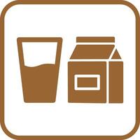 Glass of Milk Icon Design vector