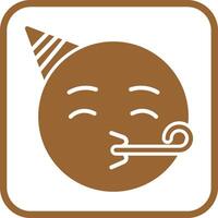 Partying Face Icon Design vector