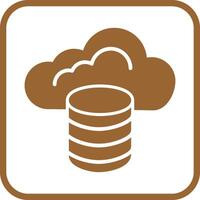 Cloud Database Icon Design vector