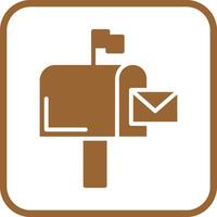 Mailbox Flag Icon Design vector