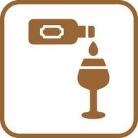 Wine Poured Icon Design vector