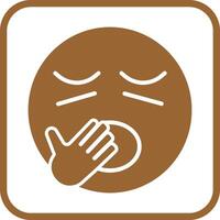 Yawning Face Icon Design vector