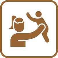 Mother and Son Icon Design vector