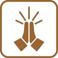 Folded Hands Icon Design vector