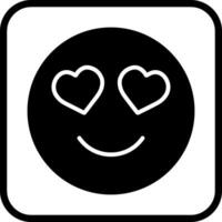 Smiling Face with Hearts Icon Design vector