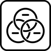 Venn Diagram Icon Design vector