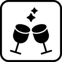 Wine Glasses Icon Design vector