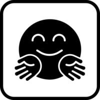 Hugging Face Icon Design vector