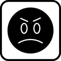 Angry Face Icon Design vector