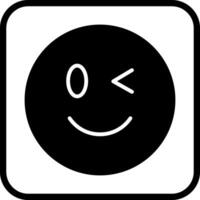 Winking Face Icon Design vector