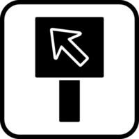 Diagonal Up Left Arrow Icon Design vector