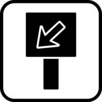 Diagonal Down Left Arrow Icon Design vector