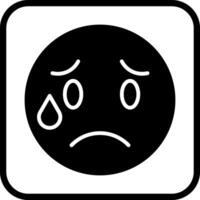Crying Face Icon Design vector