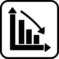 Chart Down Icon Design vector
