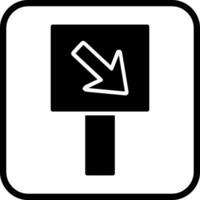 Diagonal Down Right Arrow Icon Design vector