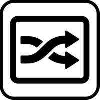 Shuffle Tracks Button Icon Design vector