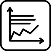 Line Graph Icon Design vector