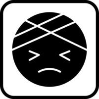 Face with Head-Bandage Icon Design vector