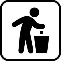 Litter in Bin Sign Icon Design vector