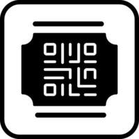 QR Code Ticket Icon Design vector