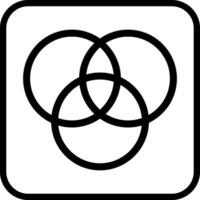 Venn Diagram Icon Design vector