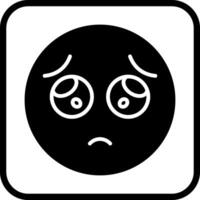 Pleading Face Icon Design vector