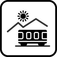 Mountain Railway Icon Design vector