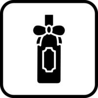 Wine Bottle with Bow Icon Design vector