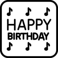 Happy Birthday Song Icon Design vector