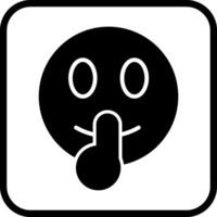 Shushing Face Icon Design vector