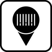 Barcode Location Icon Design vector