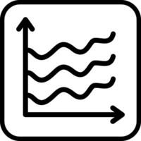 Spline Chart Icon Design vector