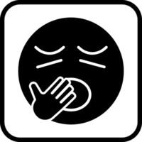Yawning Face Icon Design vector